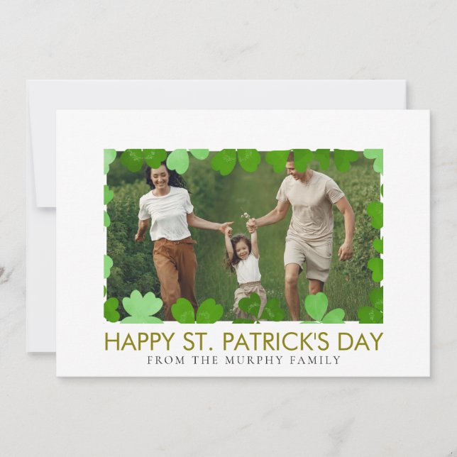 Patrick's Day Photo Julkort (Framsida)