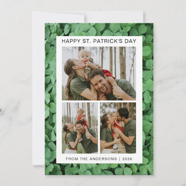 Patrick's Day Photo Julkort (Framsida)