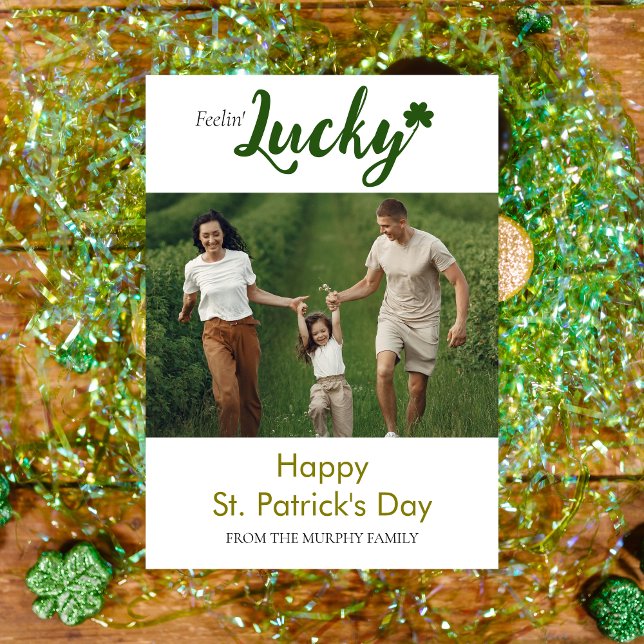 Patrick's Day Photo Julkort (Skapare uppladdad)