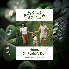 Patrick's Day Photo Julkort
