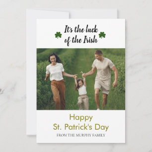 Patrick's Day Photo Julkort