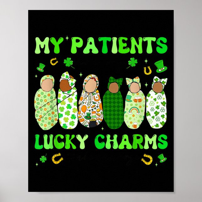 Patrick's Day Sjuksköterska Mina Patienter Är Min  Poster (Framsidan)