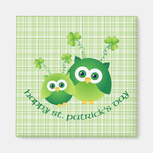 Patrick's Day Uggla Tees, Gifts Magnet