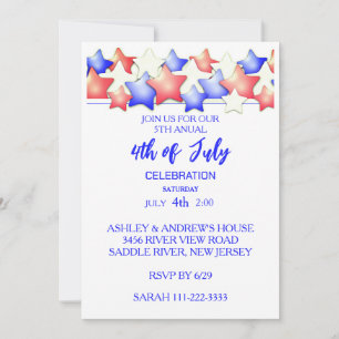 Patriot 4:e juli Party Inbjudningar