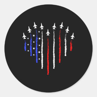 Patriot, 4:e stridsflygplanet Jet USA flagga Ki Runt Klistermärke