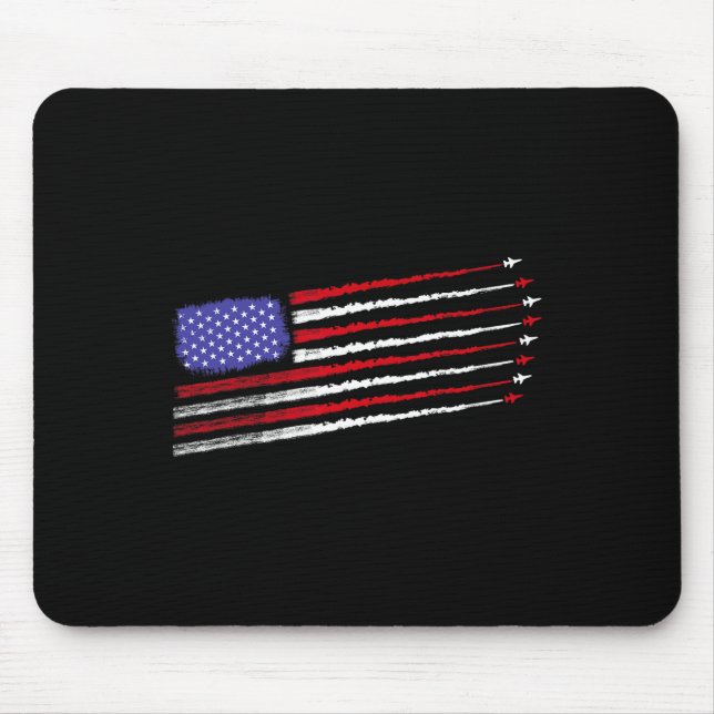 Patriot 4 juli stridsflygplan Usa Flagga Ki Musmatta (Framsidan)