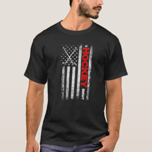 Patriot American Flagga Puck Goalie Players Ice Ri T Shirt