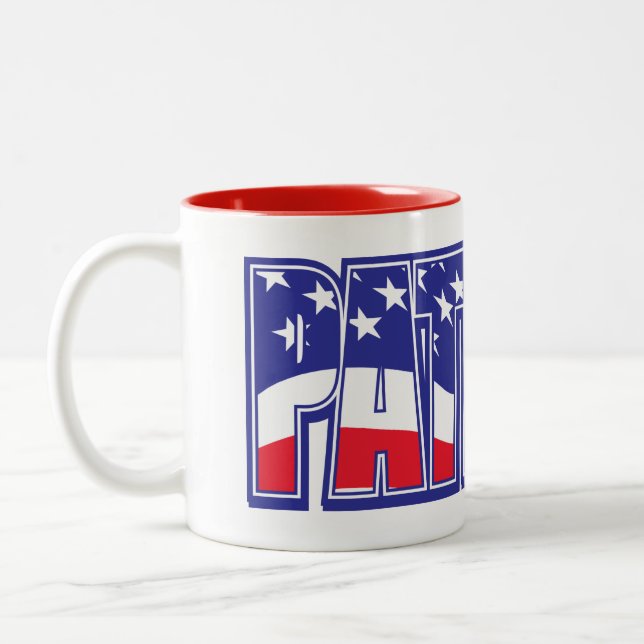 Patriot American Flagga Två-Tonad Mugg (Vänster)