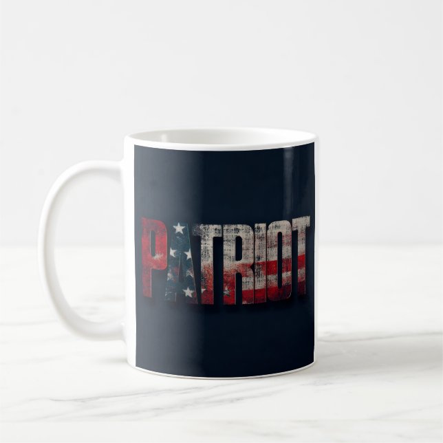 patriot amerikansk flagga  kaffemugg (Vänster)