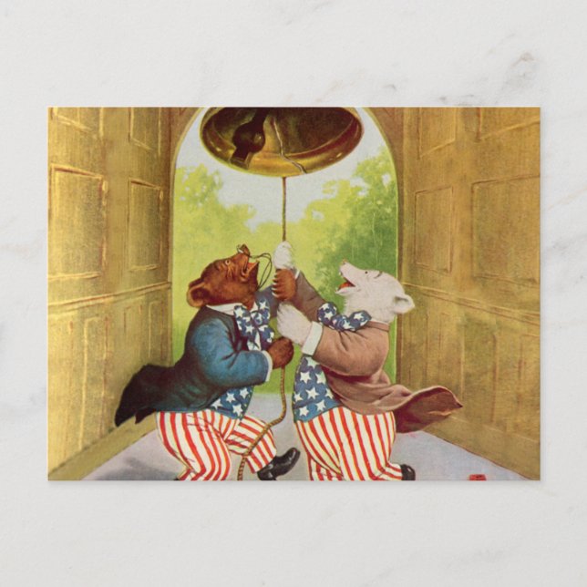 Patriot Bears Ring, Liberty Bell Vykort (Framsida)