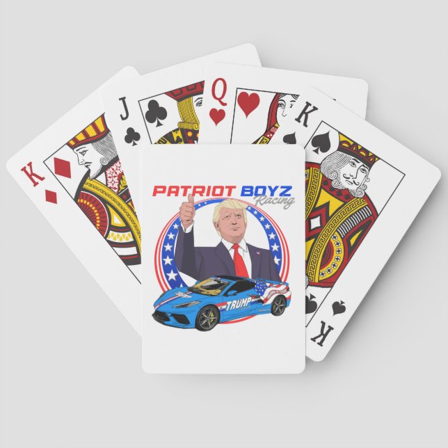 Patriot Boyz Tävla och Trump Corvette  Casinokort (Baksidan)