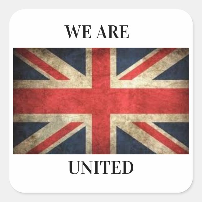 Patriot British Sticker Fyrkantigt Klistermärke (Framsida)