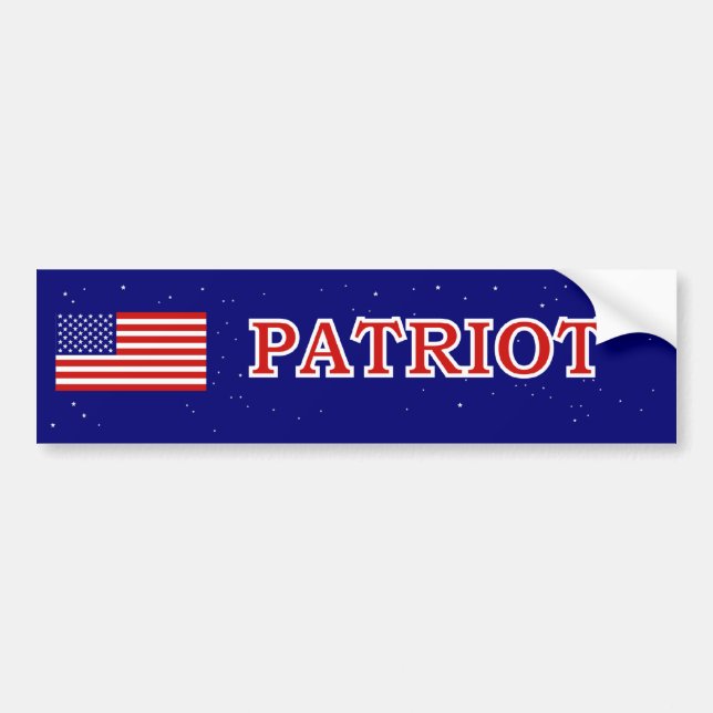 Patriot Bumper Sticker Bildekal (Framsidan)