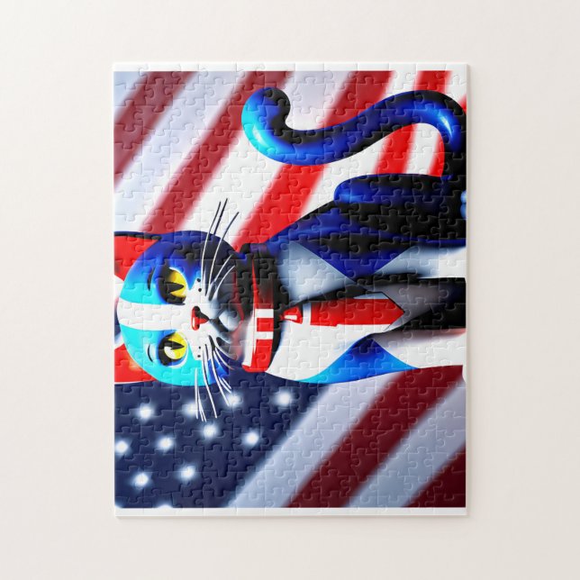 Patriot Cat Puzzle Pussel (Vertikal)