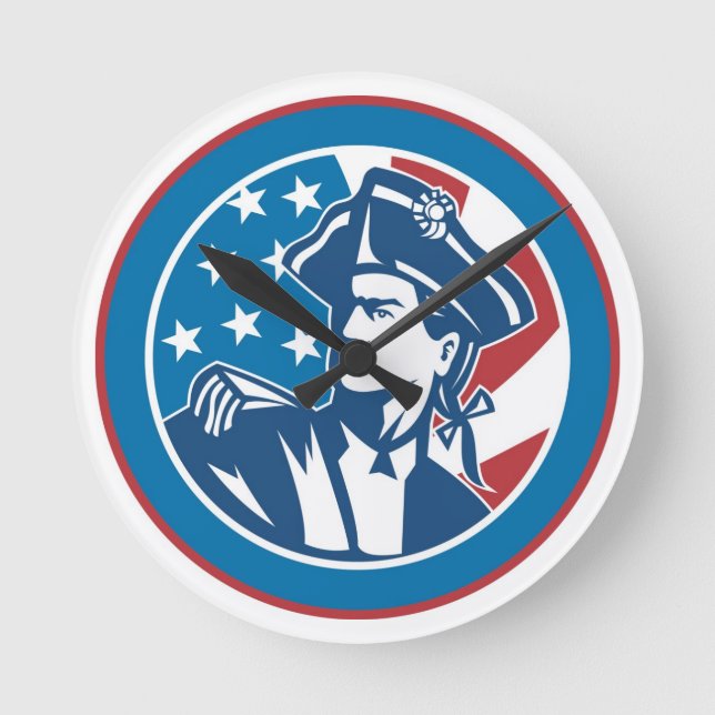 Patriot Clock Rund Klocka (Framsida)