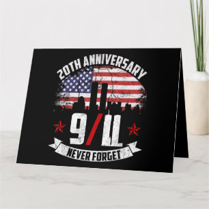 Patriot day 2022 glöm aldrig 9-11 21-årsjubileum kort