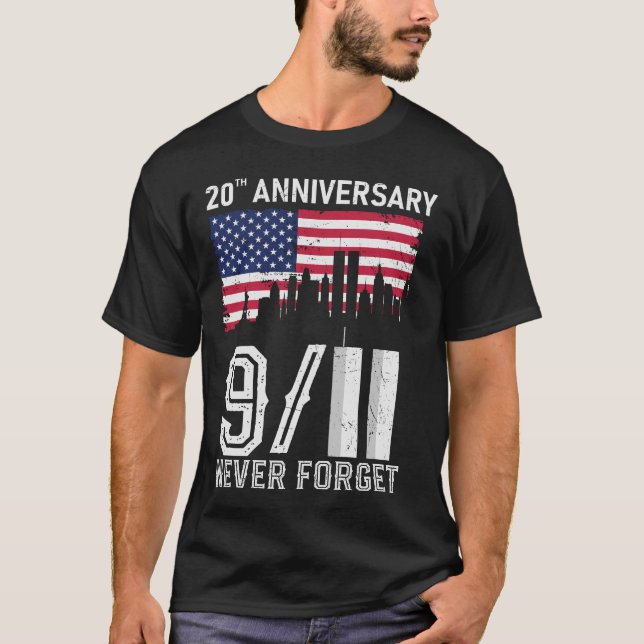 Patriot Day Glöm aldrig 9 11-årsdagen T Shirt (Framsida)