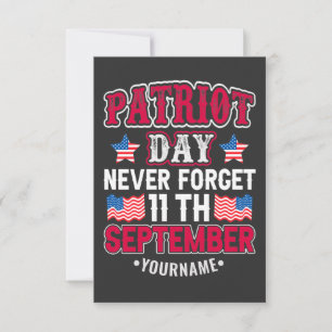 Patriot Day Glöm aldrig 9 11 OSA Kort