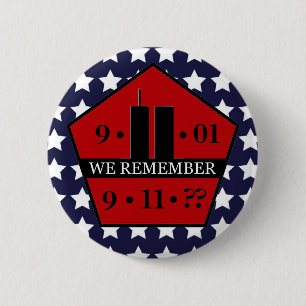 Patriot Day VI MINNS 9/11 Anpassningsbar År Knapp