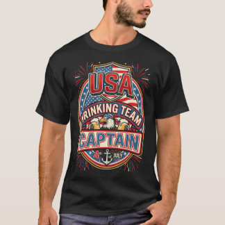 Patriot Eagle Usa 4:e Juli Öl Dryckes Lag T Shirt