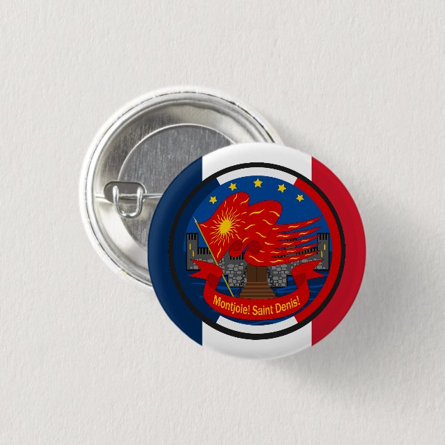 Patriot emblem Vive la France Knapp (Framsida & baksida)