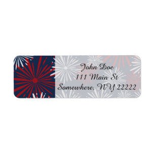 Patriot Fireworks Returadress Etikett