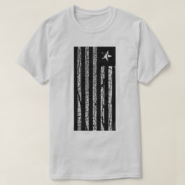 PATRIOT FLAGGA BLACK OCH VITA T SHIRT