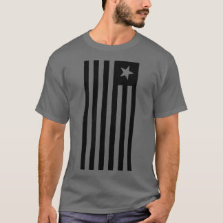 PATRIOT FLAGGA BLACK OCH VITA T SHIRT