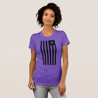 PATRIOT FLAGGA BLACK OCH WHITSTAR OCH RAND T SHIRT