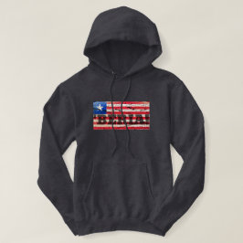 PATRIOT FLAGGA RED WHITE AND BLUE HOODIE