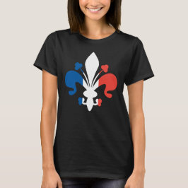 Patriot för fransk för Fleur de Lys Bastilledag T Shirt