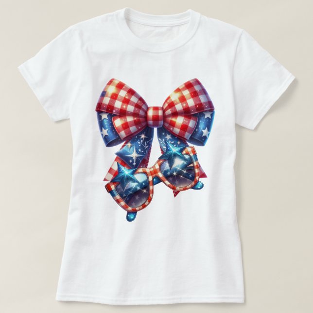 Patriot Gingham Art T Shirt (Design framsida)
