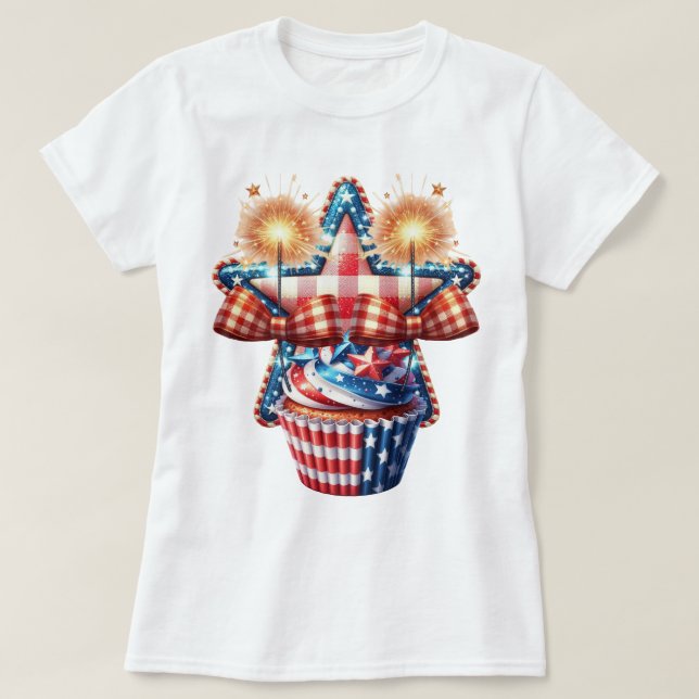 Patriot Gingham Art T Shirt (Design framsida)