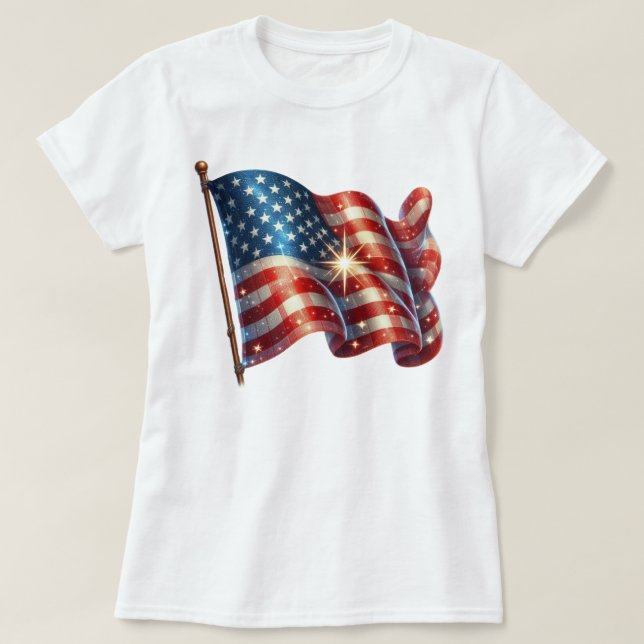 Patriot Gingham Art T Shirt (Design framsida)