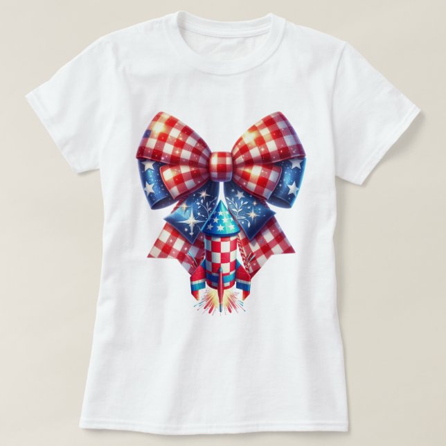 Patriot Gingham Art T Shirt (Design framsida)