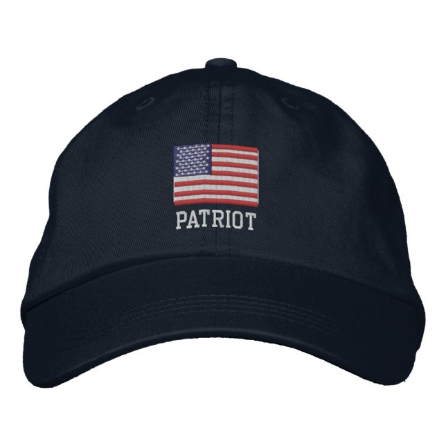 Patriot Hat - Underbar Amreican Flagga Hat Broderad Keps (Framsida)