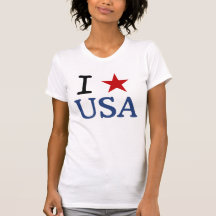 Patriot I Heart USA Red Star America I KÄRLEK USA