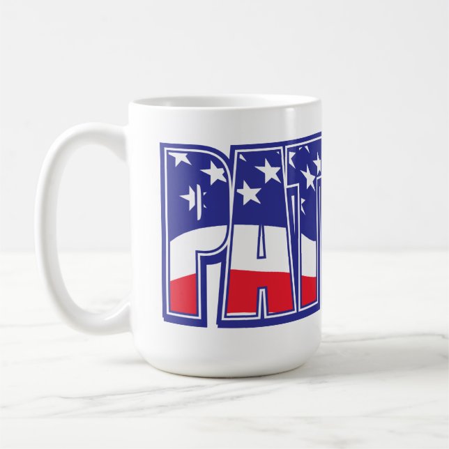 Patriot i USA flagga Kaffemugg (Vänster)