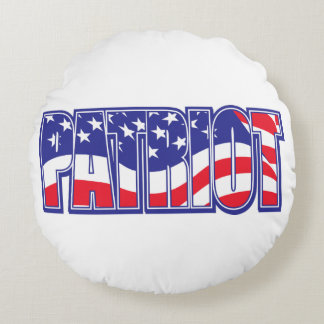 Patriot i USA flagga Rund Kudde