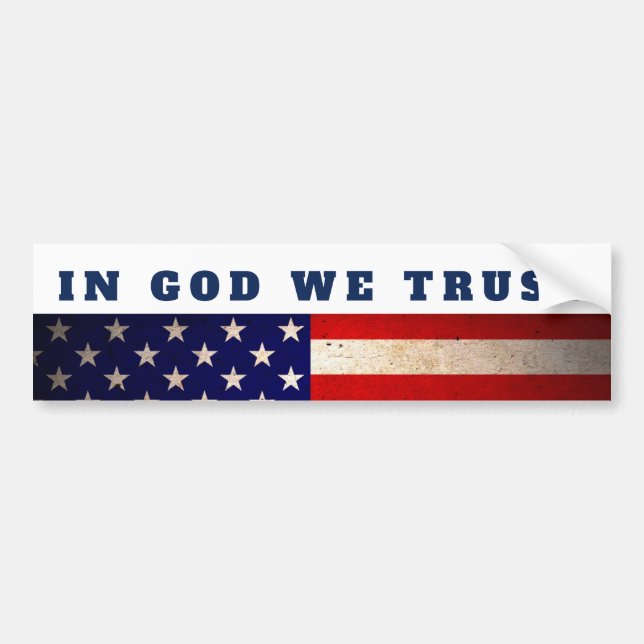Patriot in God We Trust American Flagga Bildekal (Framsidan)