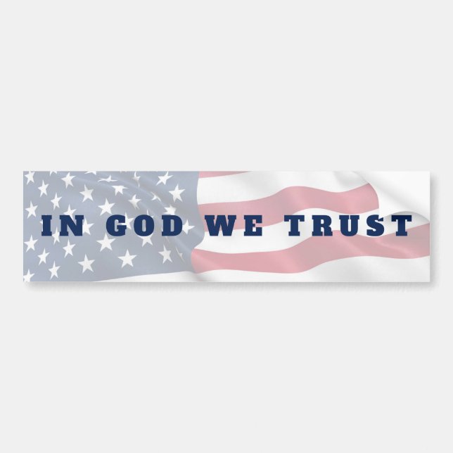 Patriot in God We Trust American Flagga Bildekal (Framsidan)