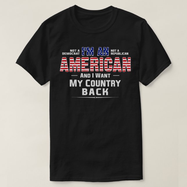 Patriot jag är amerikan t shirt (Design framsida)