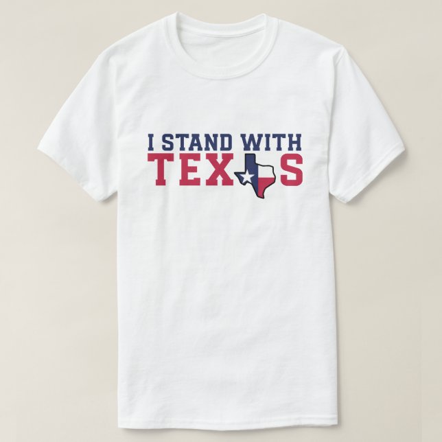 Patriot Land "Jag står med Texas" T-Shirt (Design framsida)