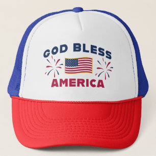 Patriot Land Välsigna dig America-Truckerkepsen Keps