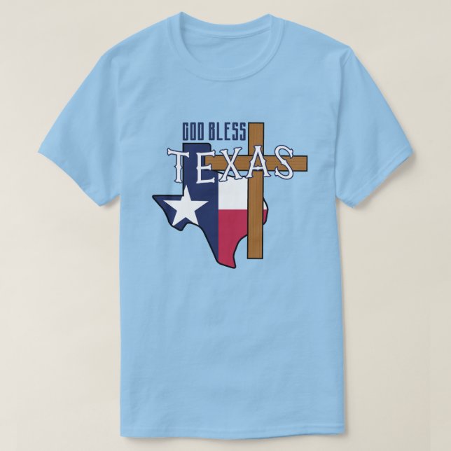 Patriot Land "Välsigna dig Texas" T-Shirt (Design framsida)
