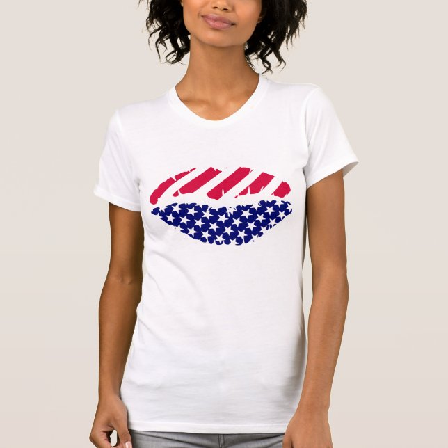 Patriot Lips T Shirt (Framsida)