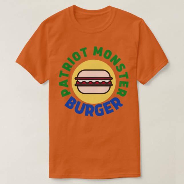 Patriot Monster Burger T Shirt (Design framsida)
