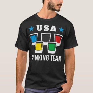 Patriot Olympic USA Drinking Team Beer  T Shirt