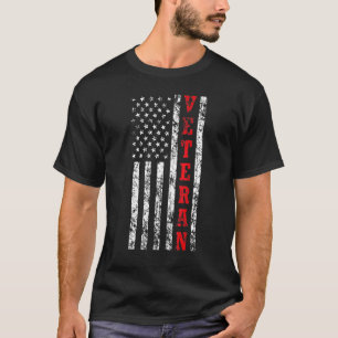 Patriot på den amerikanska Flagga Veterans dag T Shirt