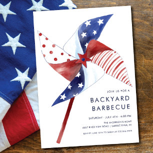 Patriot Party PinWheel-inbjudan Inbjudningar